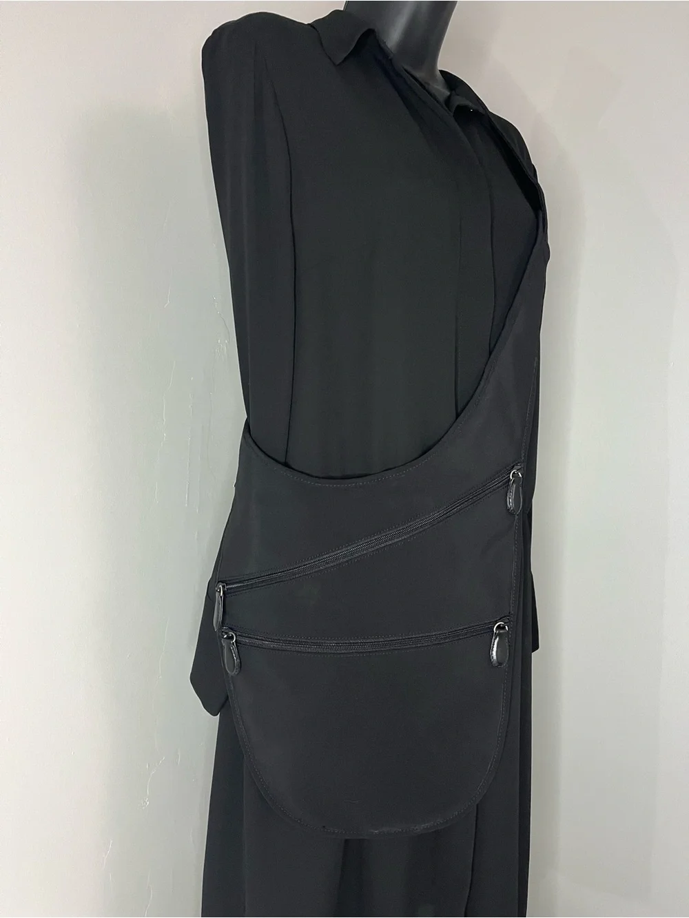 NWT Vintage Hobo International Unisex Black Nylon Crossbody Sling Body Bag